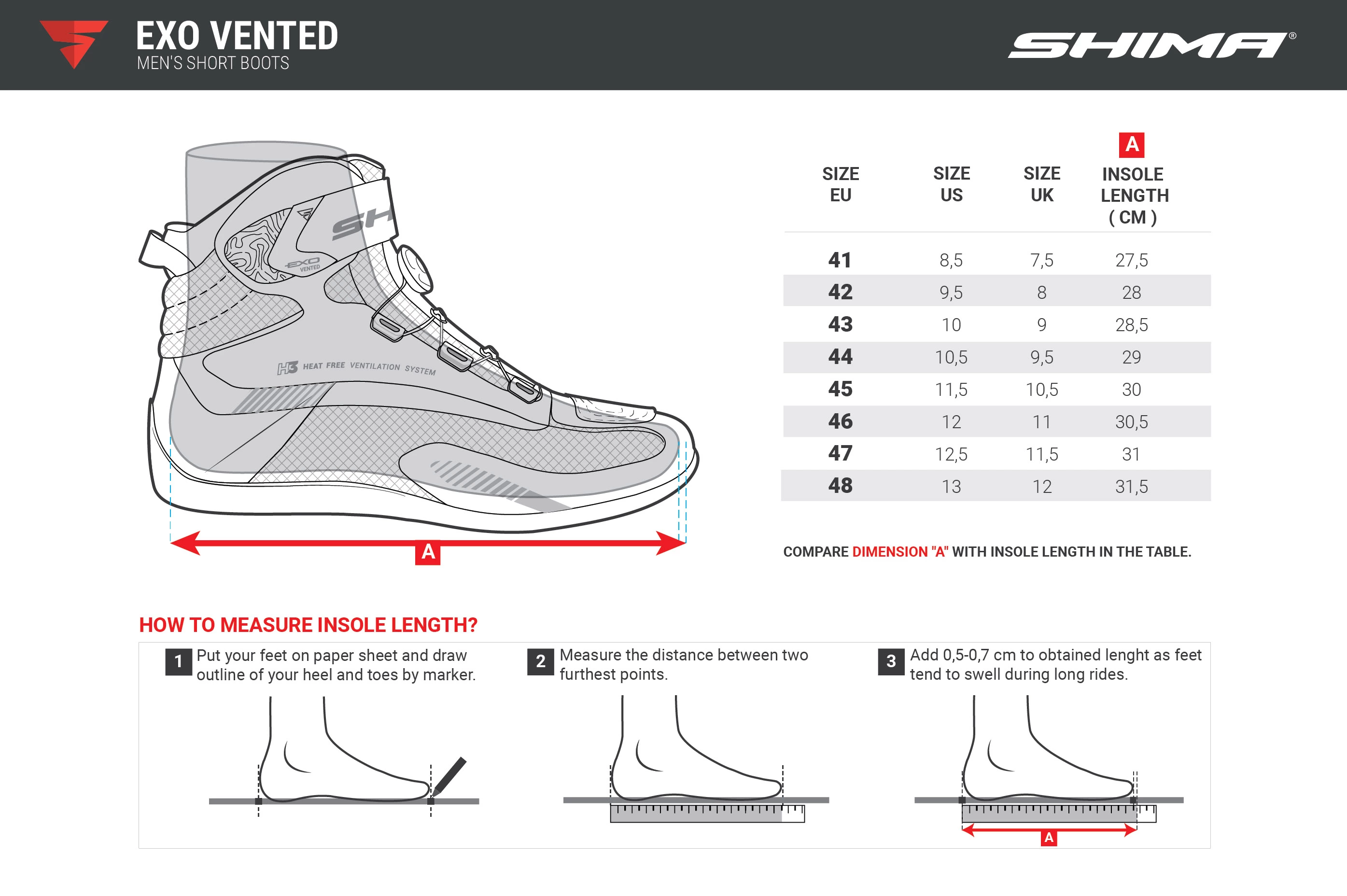 Buty motocyklowe SHIMA EXO VENTED