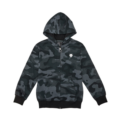 Bluza z kapturem na zamek dziecięca FOX Junior Head Black Camo