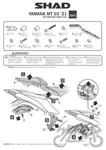 Stelaż kufra tylnego SHAD do Yamaha MT 03