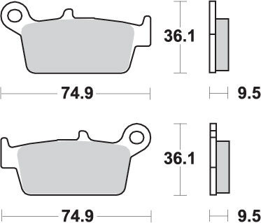 SBS KLOCKI HAMULCOWE KH131 OFF-ROAD SINTER KOLOR ZŁOTY