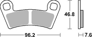 SBS KLOCKI HAMULCOWE KH456 OFF-ROAD SINTER KOLOR ZŁOTY PASUJE DO: POLARIS 450/525/570/800 PRZÓD