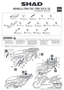 Stelaż kufra tylnego motocyklowego SHAD do Benelli TRK 702