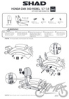 Stelaż oparcia tylnego motocyklowego SHAD do Honda CMX500 Rebel 17