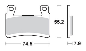 SBS KLOCKI HAMULCOWE KH296 / KH265 STREET EXCEL SINTER KOLOR ZŁOTY PASUJE DO: KAWASAKI ZX-6R '13