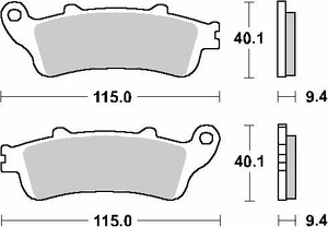 SBS KLOCKI HAMULCOWE PRZÓD KH281 /KH261 STREET CERAMIC HONDA FES 125/150 PANTHEON '98-'06 KOLOR CZARNY