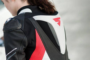 Kombinezon jednoczęściowy motocyklowy skórzany sportowy Shima MIURA RS biały/fluo