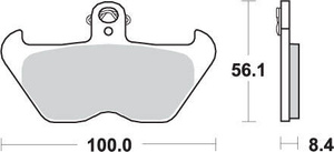 SBS KLOCKI HAMULCOWE KH407 / KH246 STREET EXCEL SINTER KOLOR ZŁOTY PASUJE DO: BMW K1200, R850/1100/1150/1200 PRZÓD