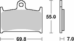 SBS KLOCKI HAMULCOWE KH145 / KH236 STREET CERAMIC SUZUKI GSF 1200 BANDIT '97-'00, RF 900 '94-'97 KOLOR CZARNY