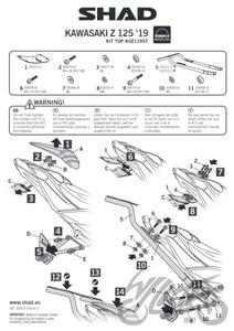 Stelaż kufra tylnego motocyklowego SHAD do Kawasaki Z125