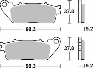 SBS KLOCKI HAMULCOWE KH488 STREET EXCEL/RACING SINTER KOLOR ZŁOTY