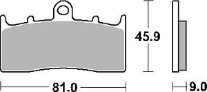 SBS KLOCKI HAMULCOWE KH613 STREET CERAMIC KOLOR CZARNY PASUJE DO: BMW K1200/1300/1600, R850/1100/1150/1200 PRZÓD