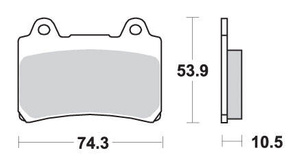 SBS KLOCKI HAMULCOWE KH123 STREET EXCEL/RACING SINTER KOLOR ZŁOTY