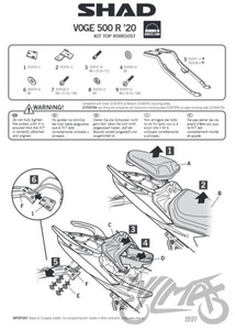 Stelaż kufra tylnego SHAD do Voge 500R