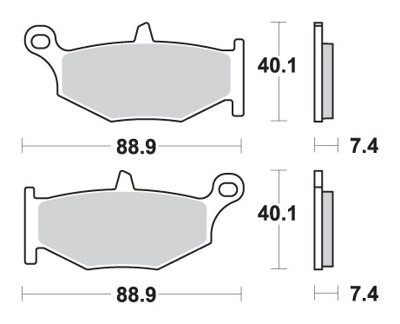 SBS KLOCKI HAMULCOWE KH419 STREET EXCEL/RACING SINTER KOLOR ZŁOTY PASUJE DO: SUZUKI GSX-R 600/750/1000/1300, DL1000 V-STROM TYŁ