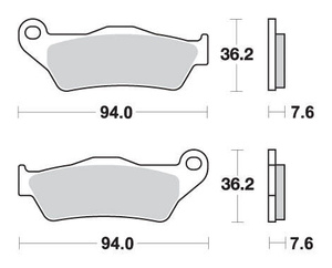 SBS KLOCKI HAMULCOWE KH181 OFF-ROAD SINTER KOLOR ZŁOTY