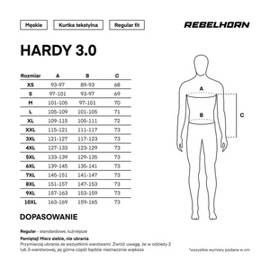 Kurtka motocyklowa TEKSTYLNA REBELHORN HARDY 3.0
