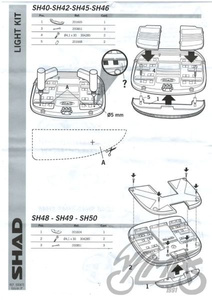 Światło stop motocyklowe kufra SHAD SH39/SH40/SH42/SH45