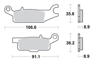 SBS KLOCKI HAMULCOWE KH445 OFF-ROAD SINTER KOLOR ZŁOTY