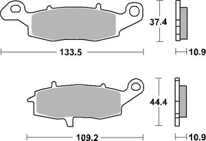 SBS KLOCKI HAMULCOWE KH231/2 STREET CERAMIC KOLOR CZARNY