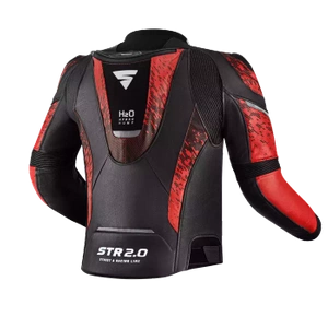 Kurtka motocyklowa skórzana sportowa Shima STR 2.0 czarny/czerwony