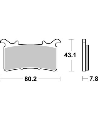 SBS KLOCKI HAMULCOWE KH757 RACING DUAL SINTER KOLOR ZŁOTY TARCZA PRAWA PRZÓD BMW M 1000 RR '21-'22, HONDA CBR 1000 RR '20-'22 (STOSOWAĆ Z 841DS-1) (PATRZ OPIS DODATKOWY)