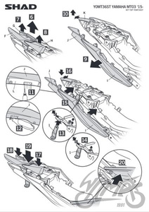 Stelaż kufra tylnego SHAD do Yamaha MT 03