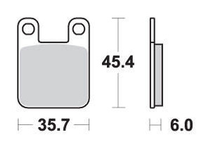 SBS KLOCKI HAMULCOWE KH115 CERAMIC KOLOR CZARNY PASUJE DO YAMAHA DT50R '04-, TZR50 '03-, TOMOS