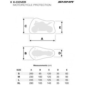 Pokrowiec na motocykl przeciwdeszczowy Shima X-COVER SOLO czarny