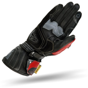 Rękawice motocyklowe skórzane sportowe Shima STR-2 GLOVES czarny/czerwony