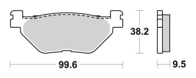 SBS KLOCKI HAMULCOWE KH319/2 STREET EXCEL/RACING SINTER KOLOR ZŁOTY