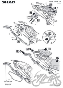 Stelaż kufra tylnego SHAD do Voge 500R