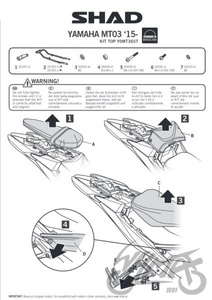 Stelaż kufra tylnego SHAD do Yamaha MT 03