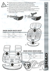Światło stop motocyklowe kufra SHAD SH39/SH40/SH42/SH45