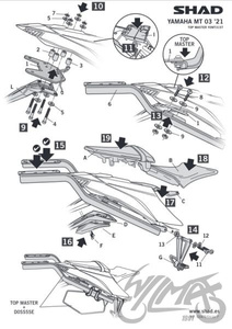 Stelaż kufra tylnego SHAD do Yamaha MT 03