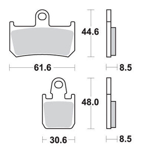 SBS KLOCKI HAMULCOWE KH442/4 STREET EXCEL SINTER YAMAHA YZF R1 '07-'14 KOLOR ZŁOTY