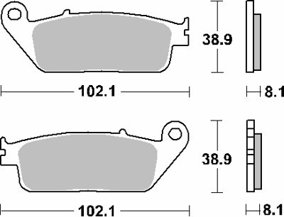 SBS KLOCKI HAMULCOWE KH142 / KH226 CERAMIC KOLOR CZARNY