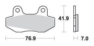 SBS KLOCKI HAMULCOWE KH86 STREET CERAMIC KOLOR CZARNY