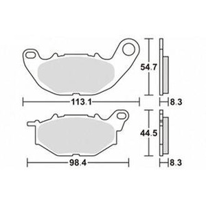 SBS KLOCKI HAMULCOWE PRZÓD KH663 PASUJE DO: YAMAHA YZF-R25 '15-'20, YZF-R3 '15-'23 PRZÓD