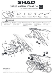 Stelaż do sakw motocyklowych półsztywnych SHAD do Suzuki V-Strom