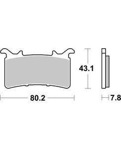 SBS KLOCKI HAMULCOWE KH757 RACING DUAL SINTER KOLOR ZŁOTY TARCZA LEWA PRZÓD BMW M 1000 RR '21-'22, HONDA CBR 1000 RR '20-'22 (STOSOWAĆ Z 841DS-2) (PATRZ OPIS DODATKOWY)